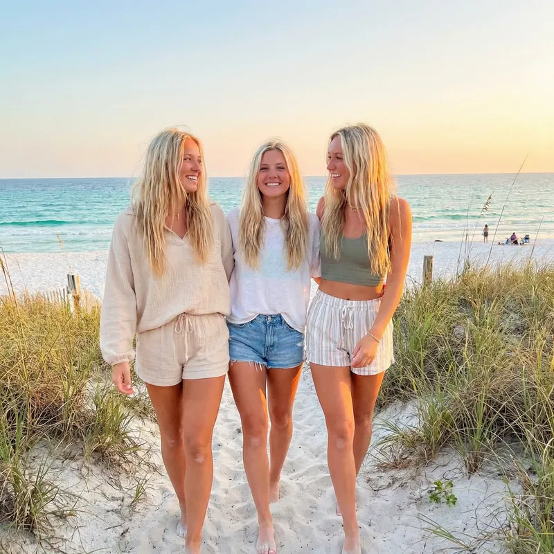Stunning Blonde Girls at the Beach