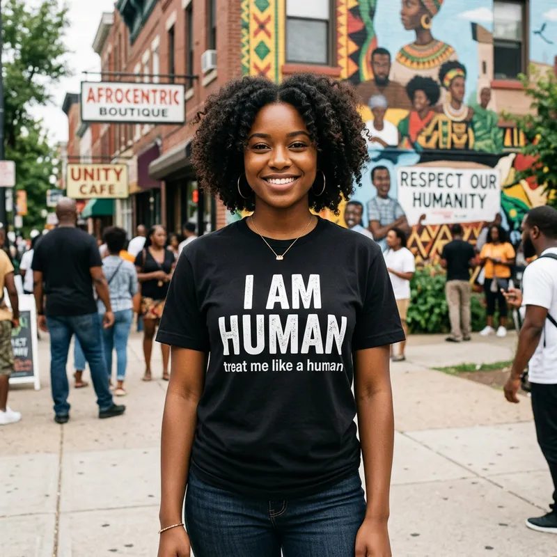 Culturally Inspired 'I Am Human' Shirt