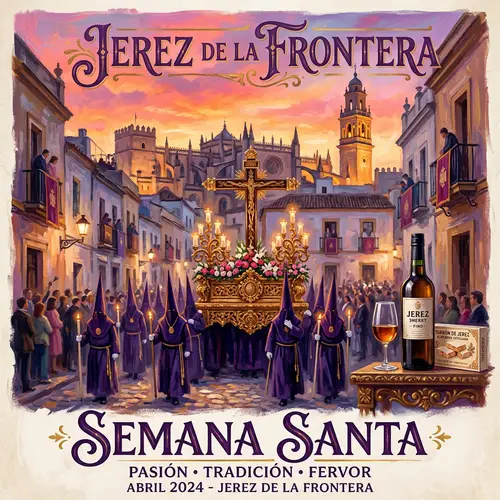 Traditional Semana Santa Poster from Jerez de la Frontera
