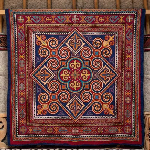 Kazakh Ornament: Intricate Geometric Patterns & Symbology