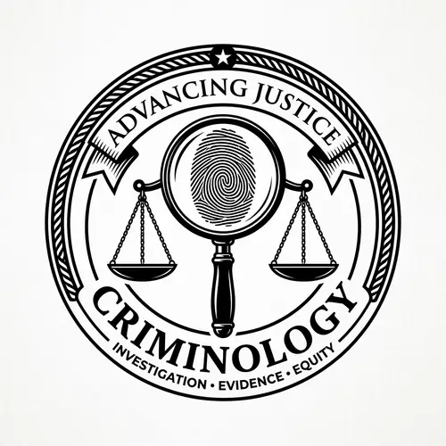 Black and White Criminology Logo Design