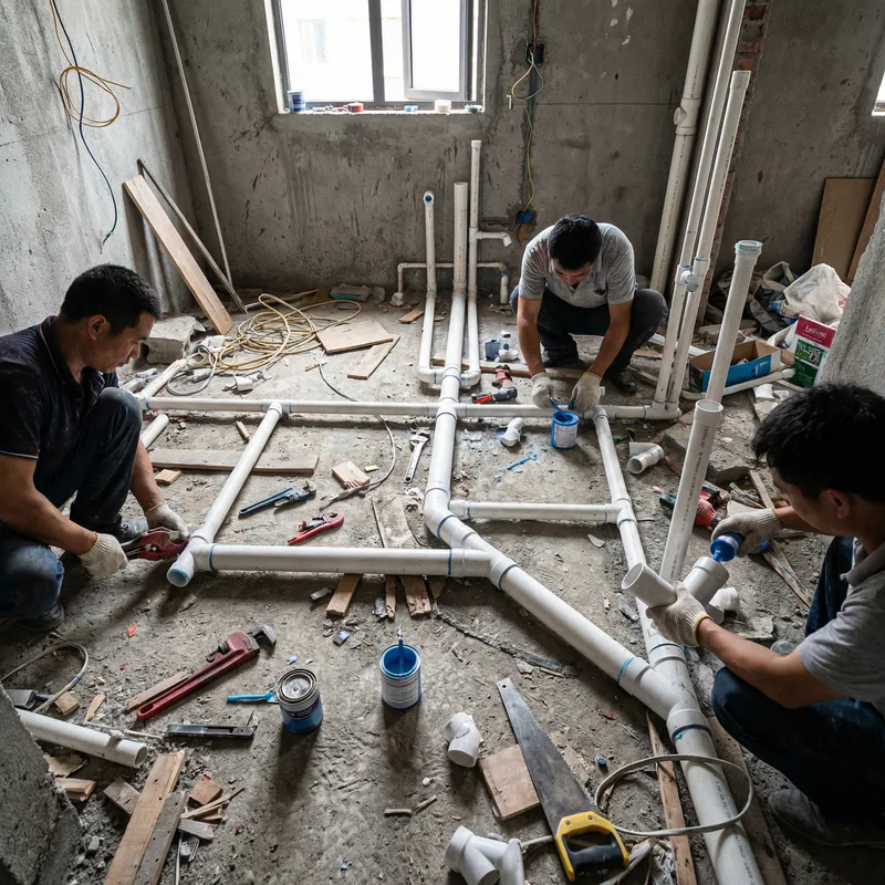 Ultra-Realistic 4K Plumbing Project: Installing PVC Pipes