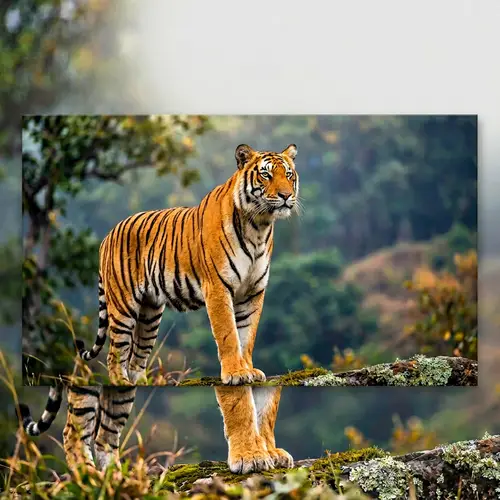 Regal Orange Tiger Banner Design for Majestic Appeal
