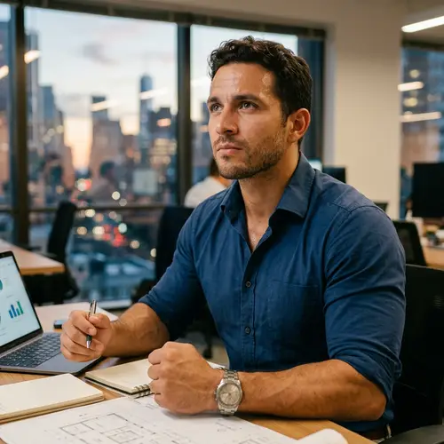 Hispanic Man Striving for Success in Life