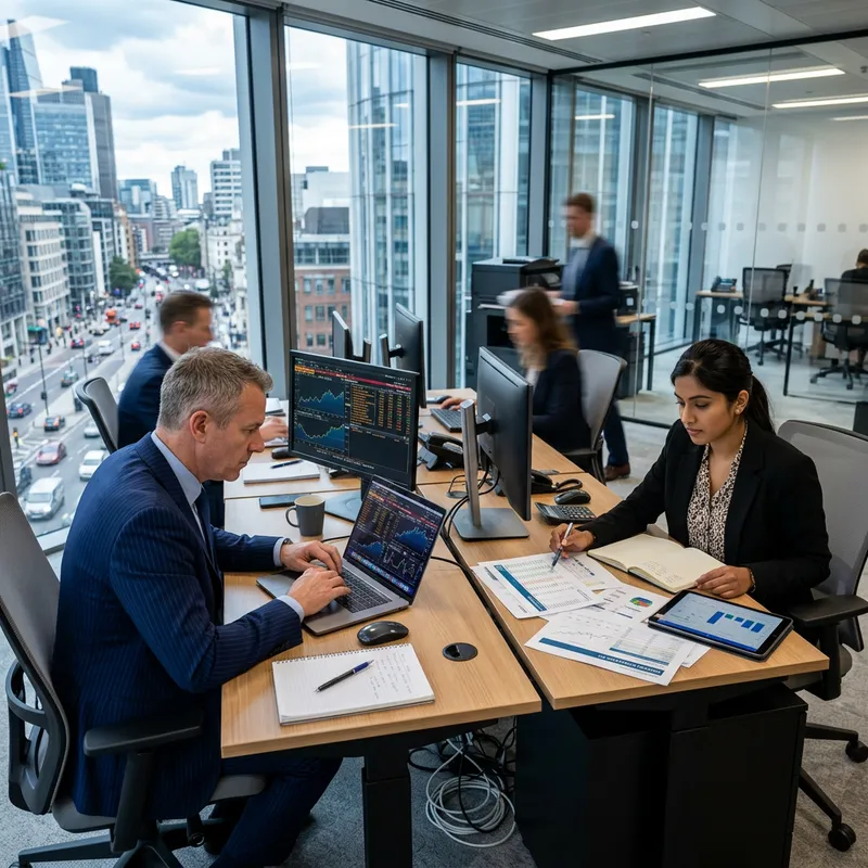 RSK Brokers | Professional Office Scenario with Engaged Brokers