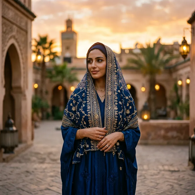 Beautiful Veiled Middle Eastern Woman