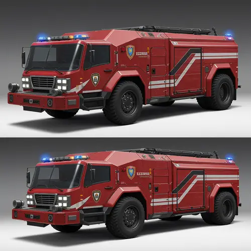 Futuristic Fire Truck with Advanced Technology