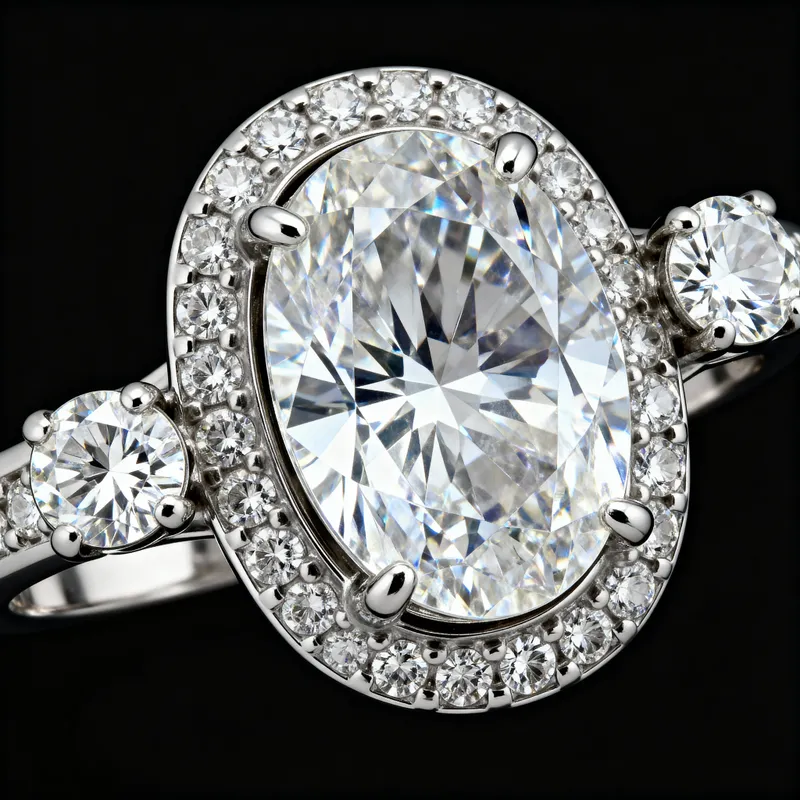 Elegant 2.75 ct Oval Diamond in White Gold Setting Elegant 2.75 ct Oval Diamond in White Gold Setting