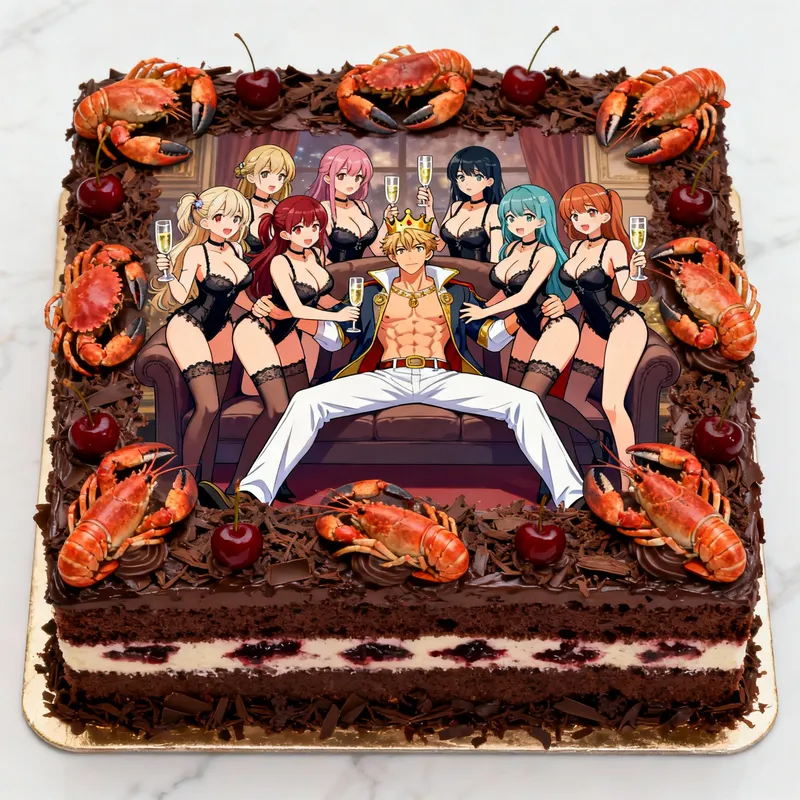 Unique Black Forest Birthday Cake Design