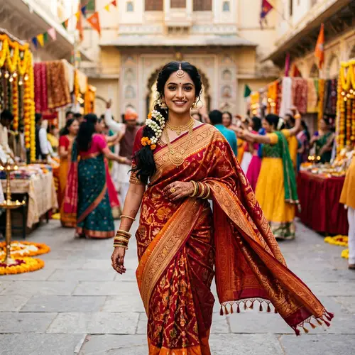 Graceful South Asian Woman in Traditional Attire | Elegant Portrait