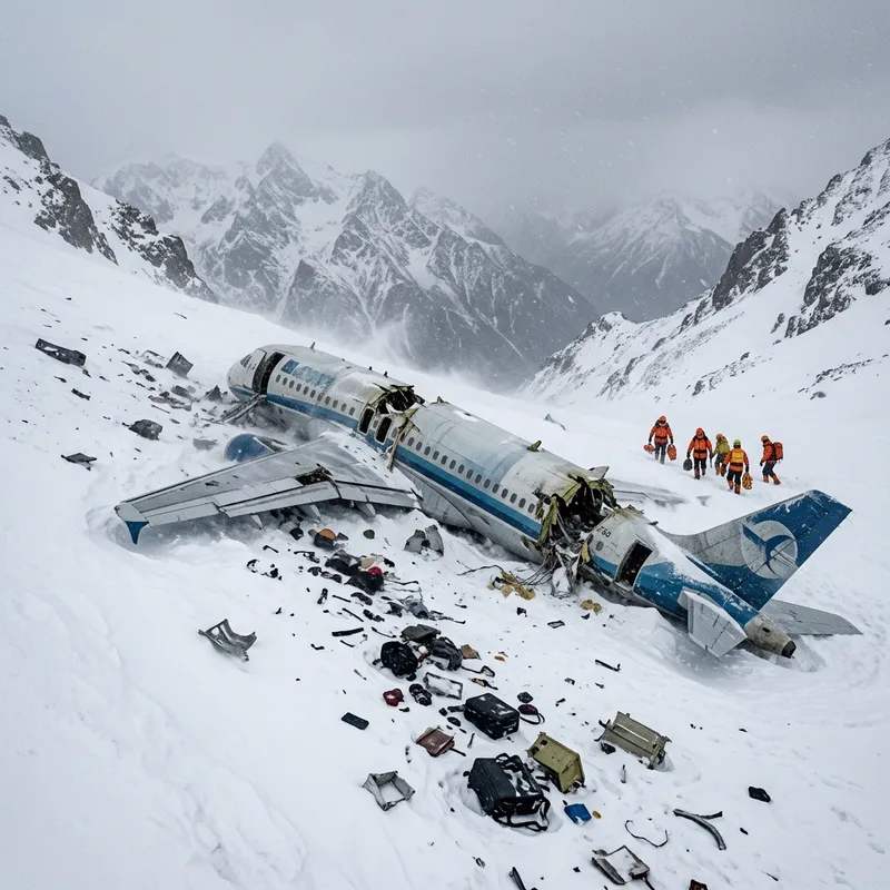 Tragic Aircraft Crash on Snowy Mountain
