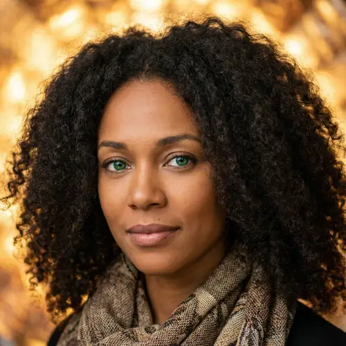 Stunning Portrait of a Brown Woman with Big Curls