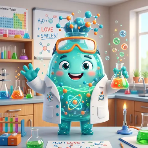 Friendly Chemical Mascot for Your Brand