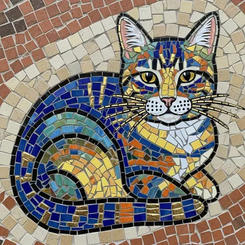 Mosaic Cat Art: Unique Feline Creations