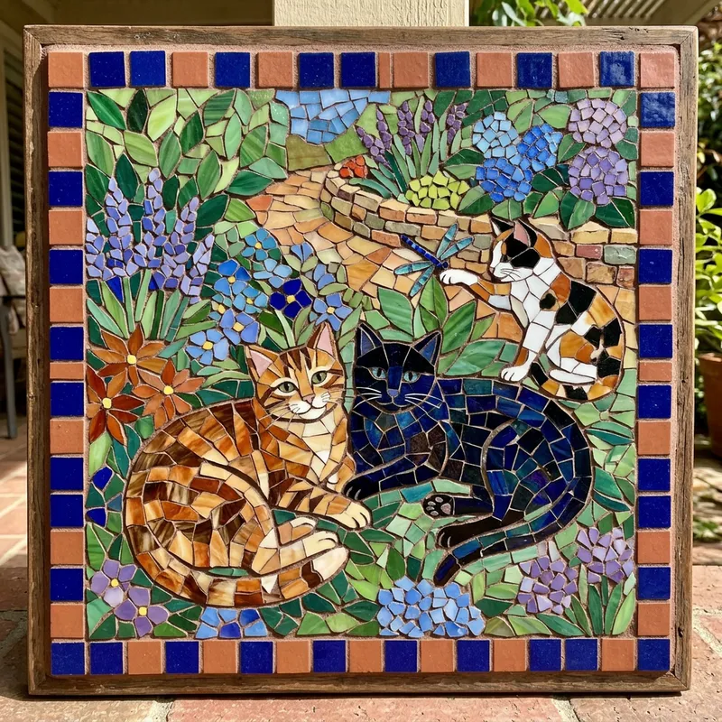 Mosaic Cat Art: Unique Feline Creations Mosaic Cat Art: Unique Feline Creations