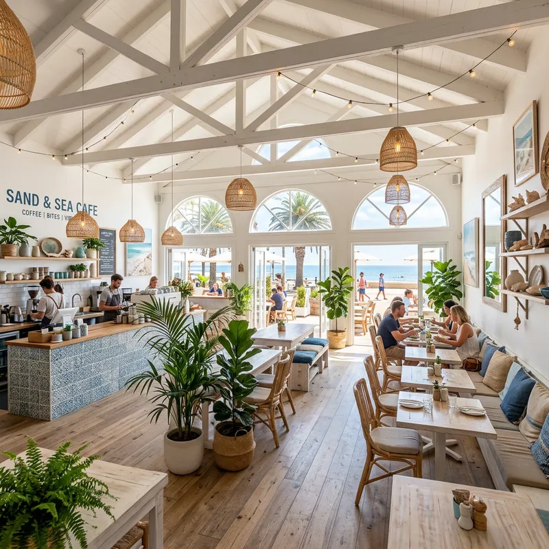 Coastal Cafe Design for Beach Vibes Coastal Cafe Design for Beach Vibes