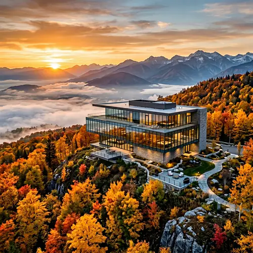 Luxury Modern Glass Office on Scenic Hill