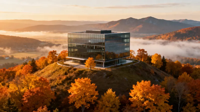 Luxury Modern Glass Office on Scenic Hill