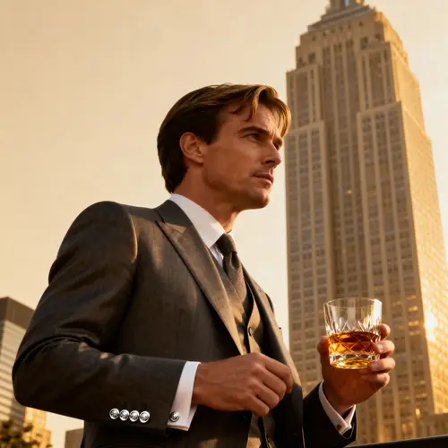 Sophisticated Wealth: A Man in Style and Confidence