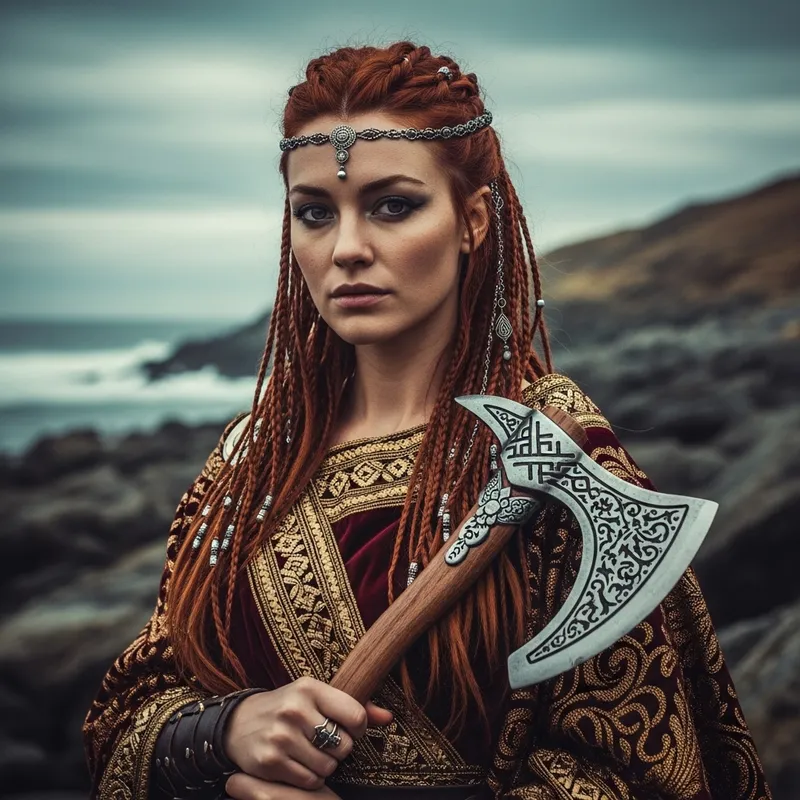 Viking Princess: Egyptian Heritage with Dark Skin