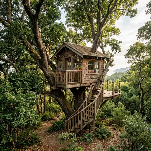 Treehouse in a Bay Laurel Tree