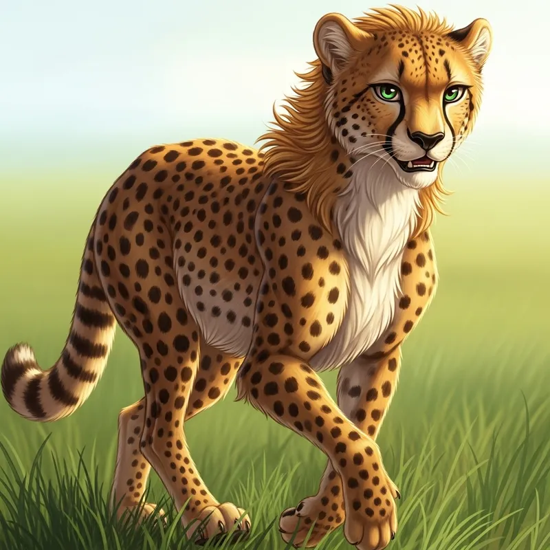 Feminine Cheetah Mascot Design