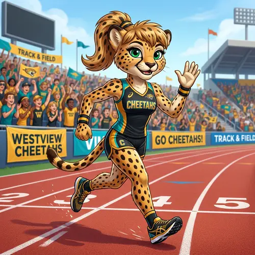 Feminine Cheetah Mascot Design