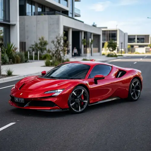 Sleek Red Car | Modern Design with Aerodynamic Curves