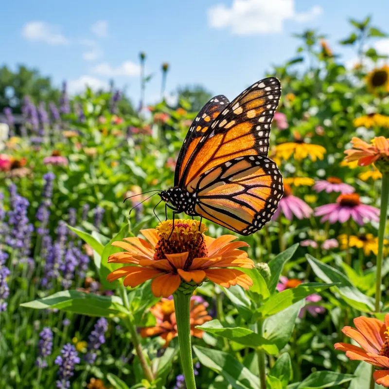 Vibrant Orange Butterfly: Graceful Flight & Intricate Details