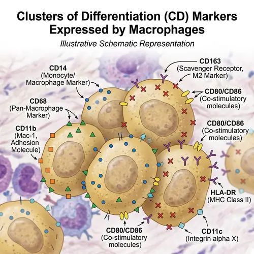 Macrophages Clusters of Differentiation Visualized