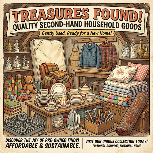 Vintage Second-Hand Household Items: Diverse Collection in Good Condition