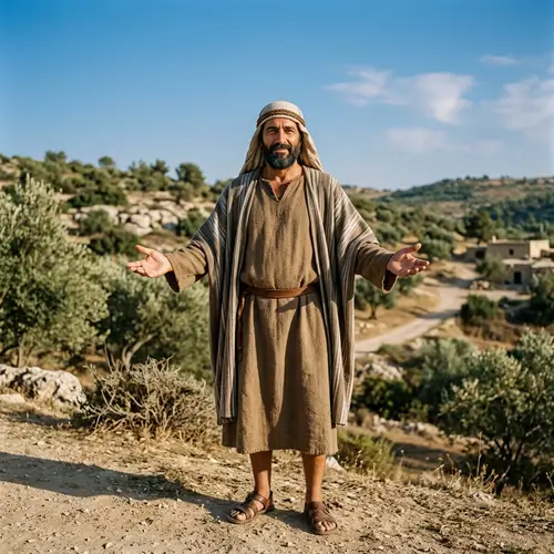 Biblical Figure in Traditional Judean Clothing