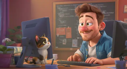 Vibrant Pixar-Style 3D Animation Scene