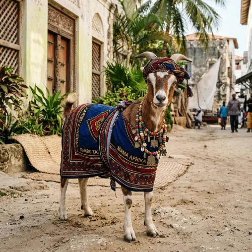 Swahili Attire: Traditional Goat Costume