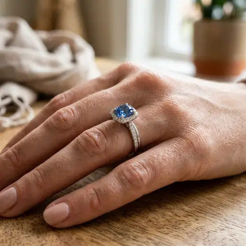 Rendered Ring on a Realistic Finger