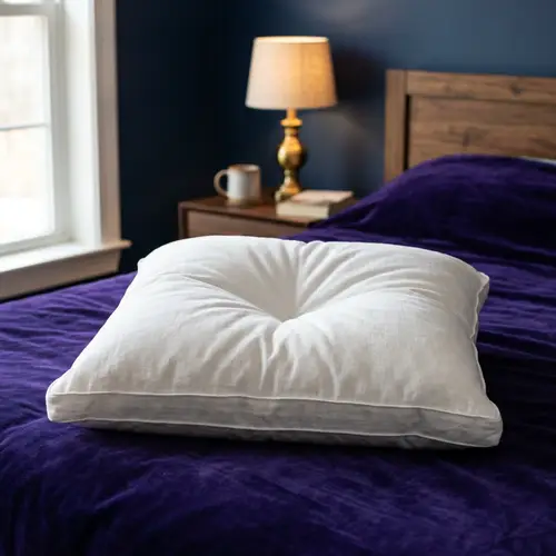 Fluffy White Pillow - Soft Contours, Rich Texture | Website Name