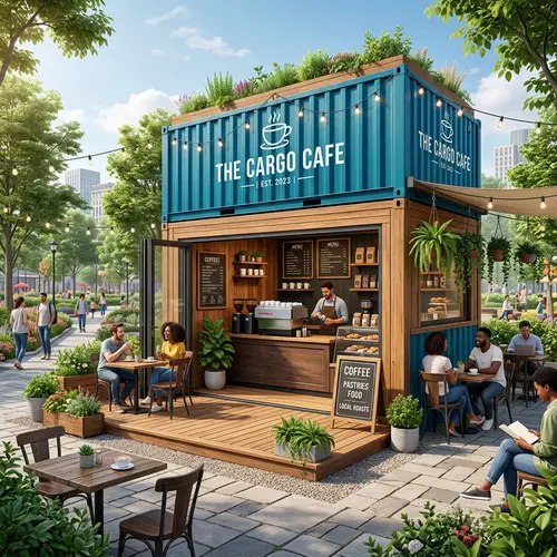 Stunning Shipping Container Cafe Design Ideas