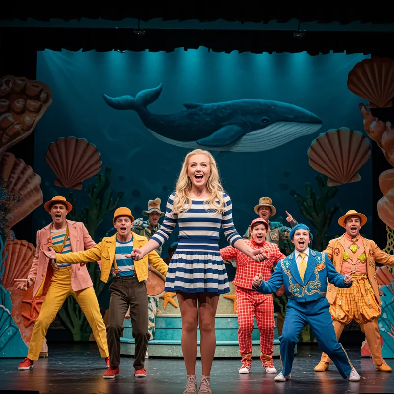 Fun Children’s Musical Stage with Colorful Actors