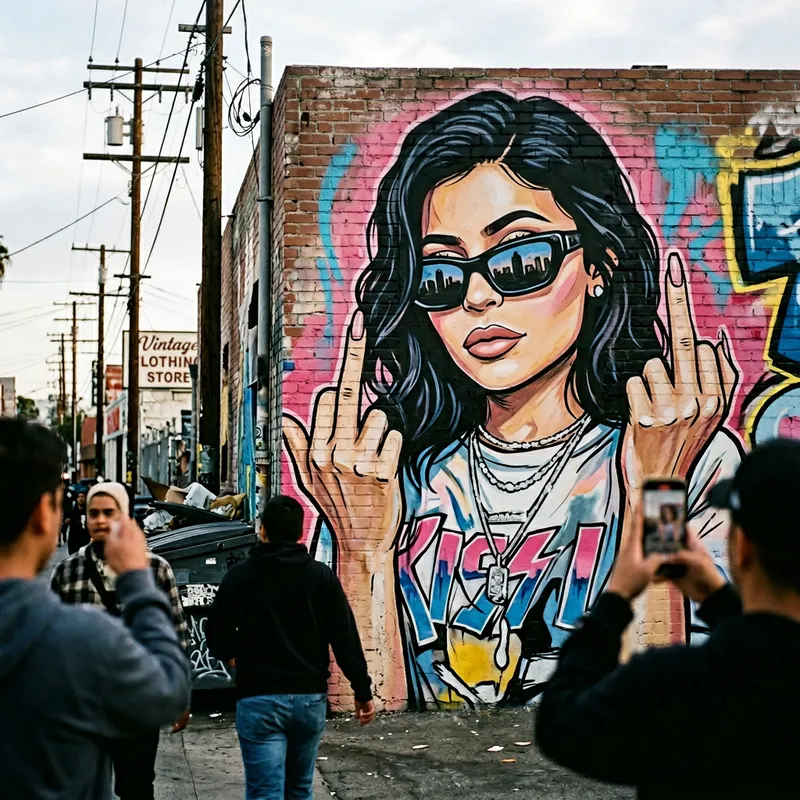 Flip Off Kylie Janner - Bold Statement Art