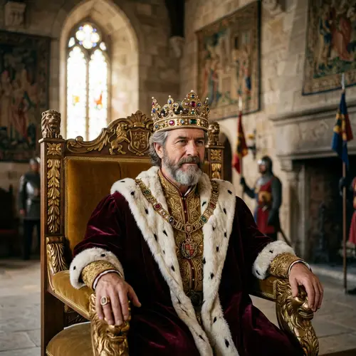 Elegant King with Crown – Majestic Royalty