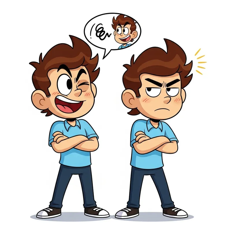 Fun Cartoon of Mimicking Friends