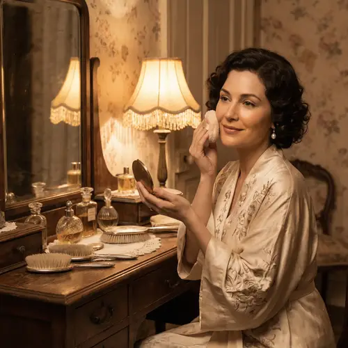 Vintage Glamour Style Makeup in a Radiant Room