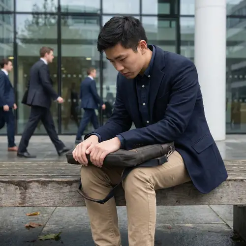 Young Asian IT Developer's Disappointment