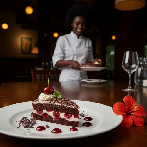 Black Forest Cake in African Fine Dining
