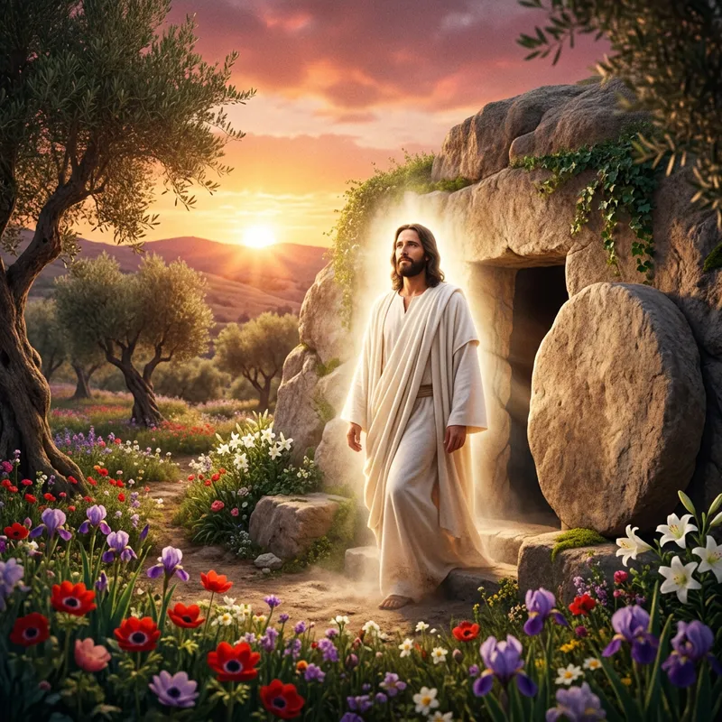 Jesus Risen: A Symbol of Hope and Divine Light