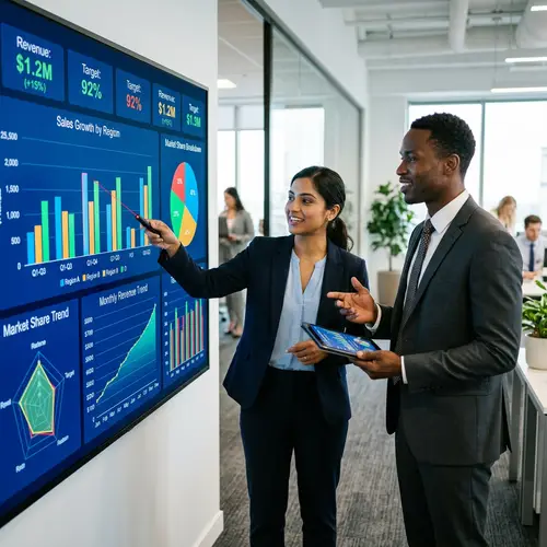 Professional Performance Metrics Visualized | Marketing Dashboard