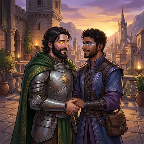 Fantasy Dungeons and Dragons Male Characters in Love