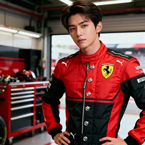 Enhypen Jake in Ferrari F1 Suit: Style Meets Speed