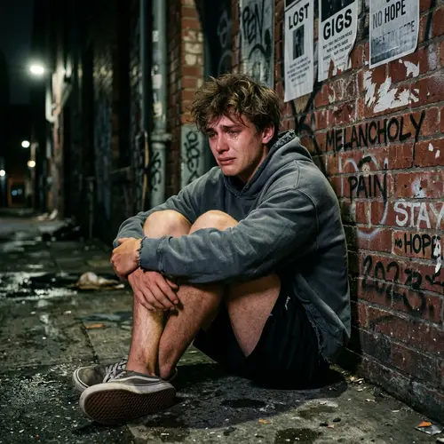 Urban Reflection: Emotional Portrait of a Young Model