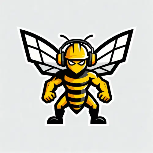 Fierce Worker Bee Mascot Design for Sports Teams
